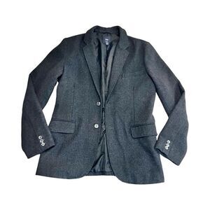Gap Men's Gray Wool Blazer Jacket Size L Two-Button